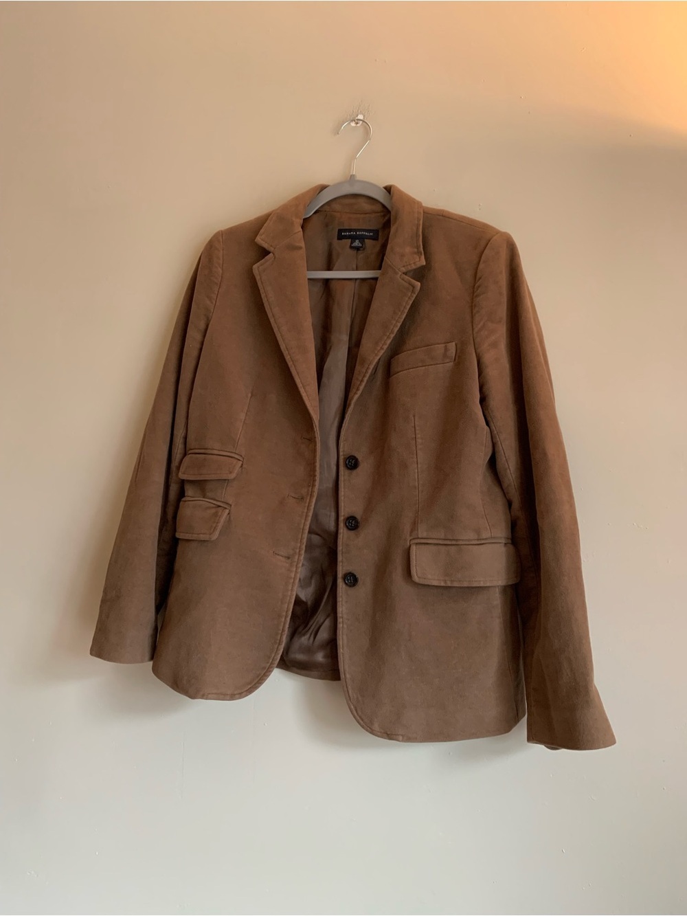 Banana Republic Brown Corduroy Sport Coat Blazer Cotton Women Size 10